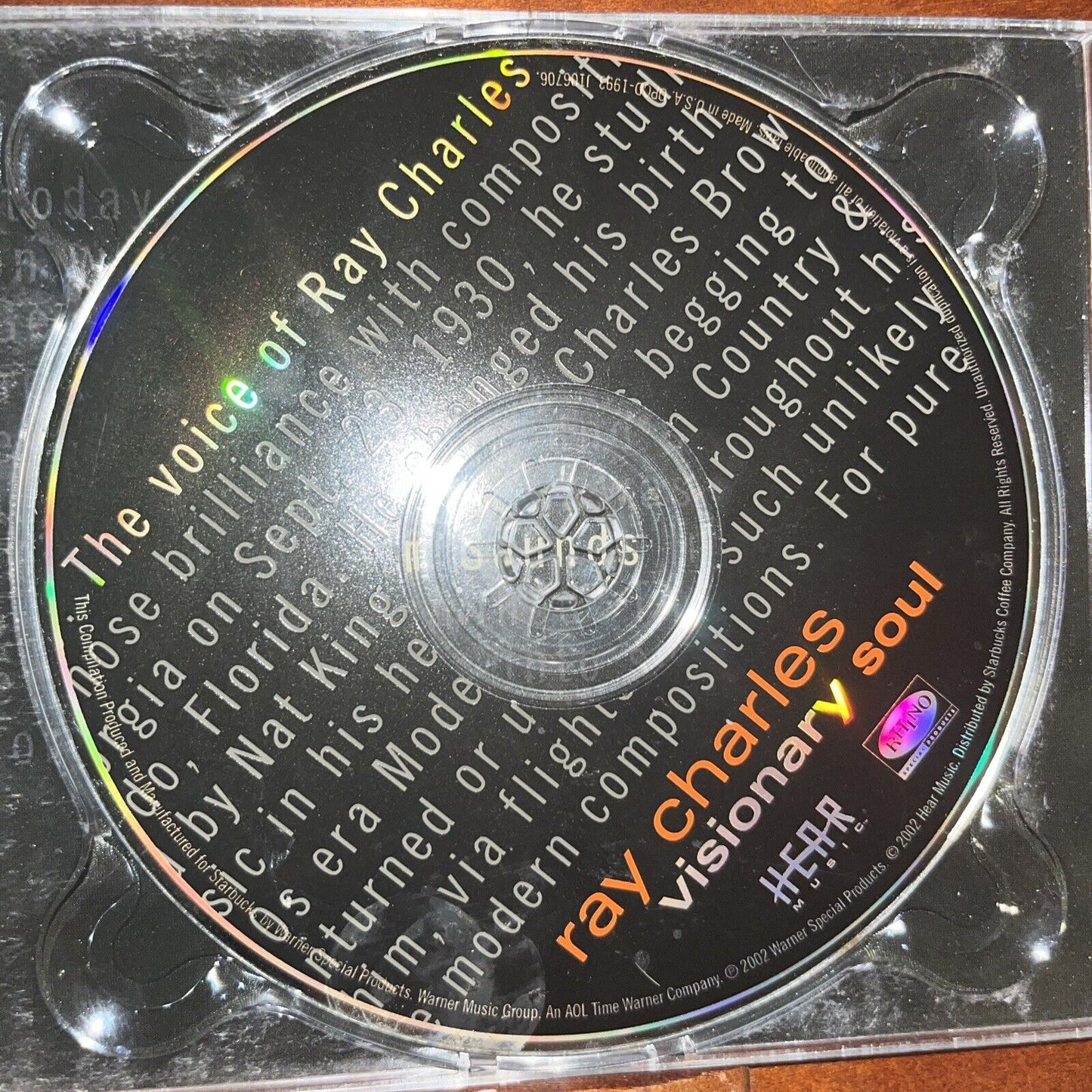 Ray Charles Visionary Soul 2002 Soul Original CD Rhino Records
