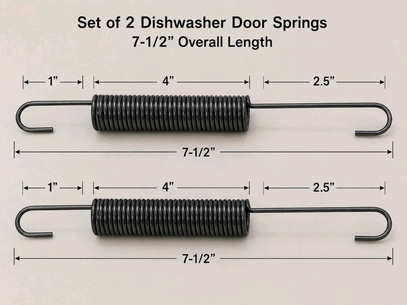 2-Pack 154430501 Dishwasher Door Springs Frigidaire Kenmore Electrolux Crosley