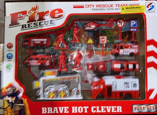 Fire Rescue Team Play Set - Firemen Toys Set - GREAT GIFT!
