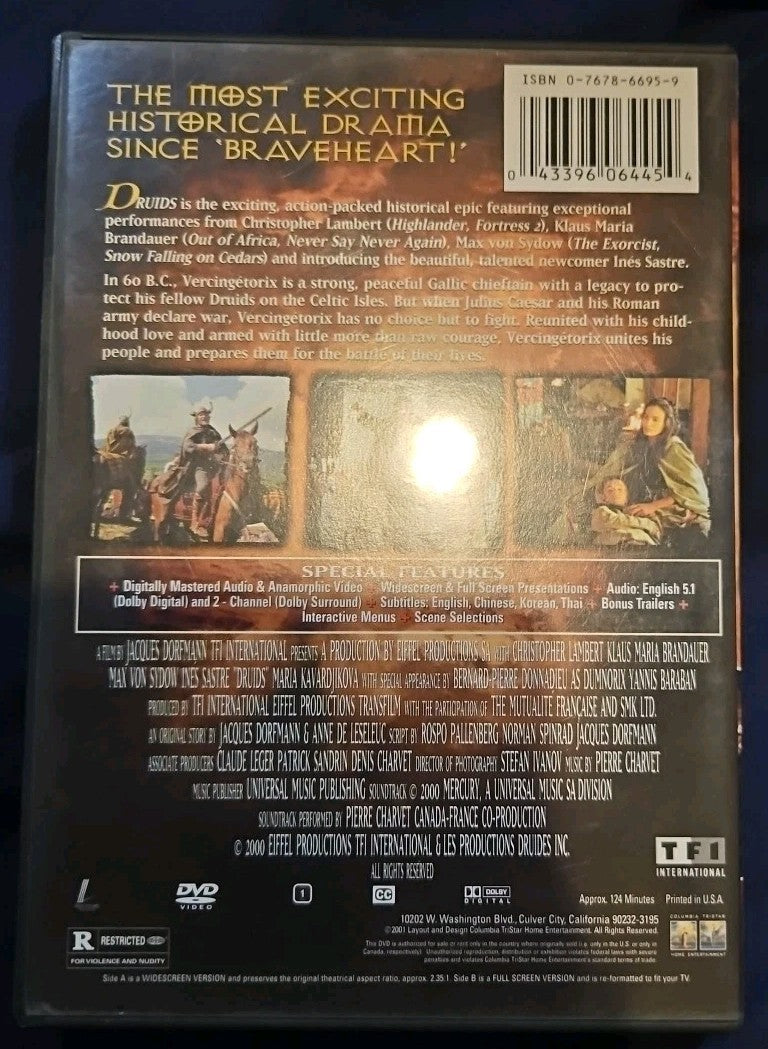 Druids (DVD, 2001) brand new sealed