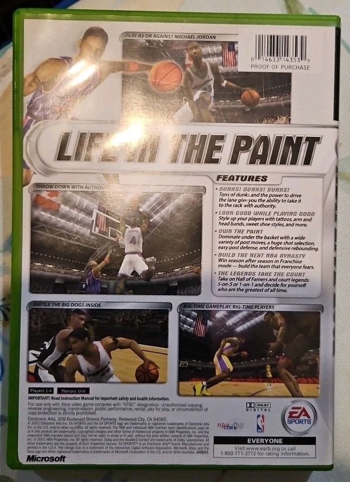 Nba Live 2002 - Microsoft Xbox. Tested. No Scratches. New Case.