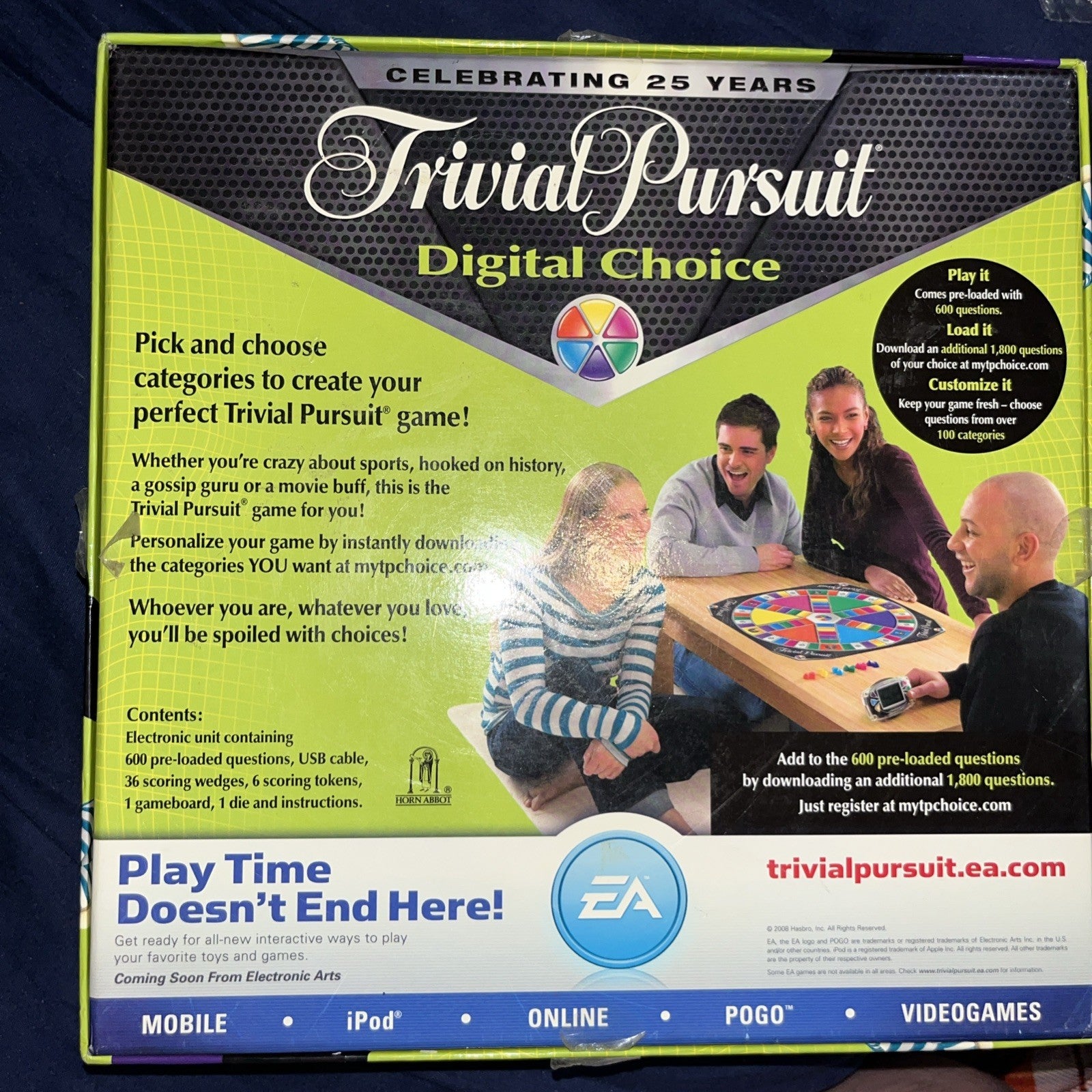 Hasbro Trivial Pursuit Digital Choice Game 25th Anniversary Edition EUC Working