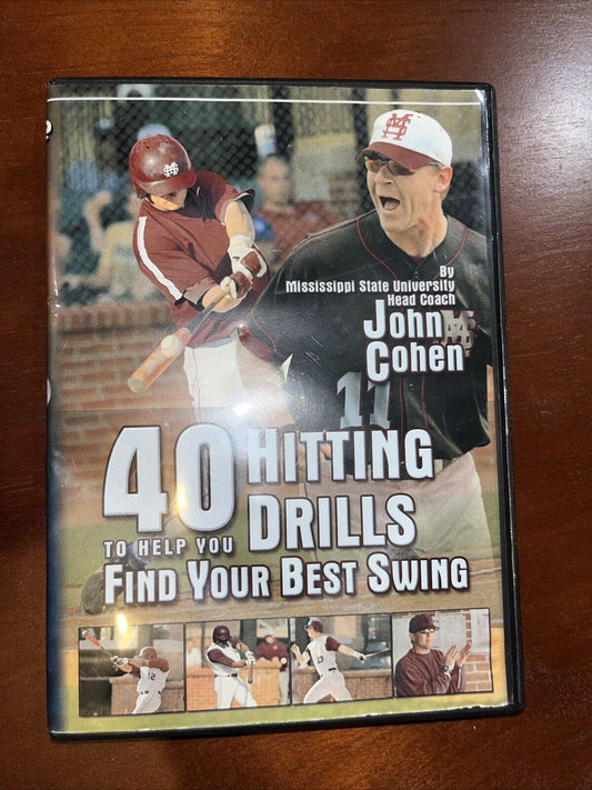 40 Hitting Drills to Find Your Best Swing-DVD-John Cohen-Baseball-instructional