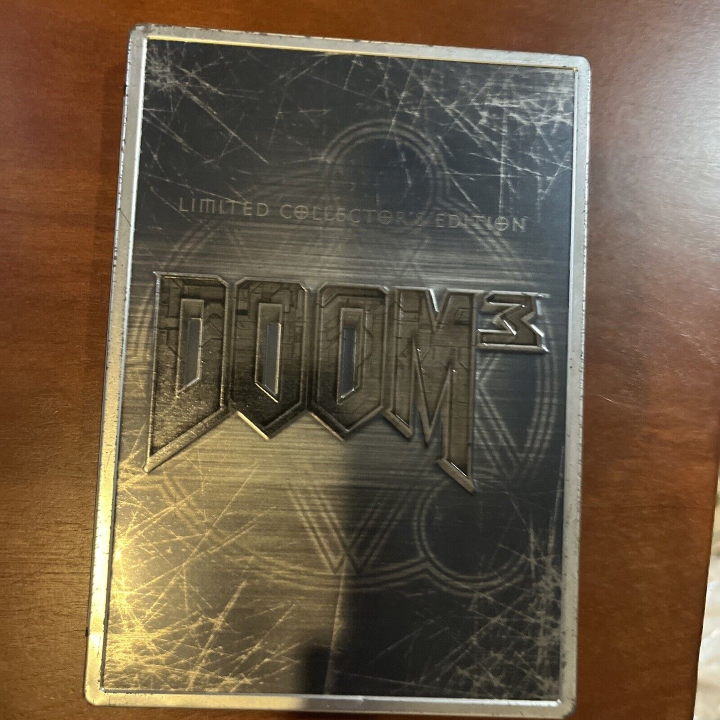 Doom 3: Limited Collector's Edition Tin  (Original Xbox) missing outer sleeve.