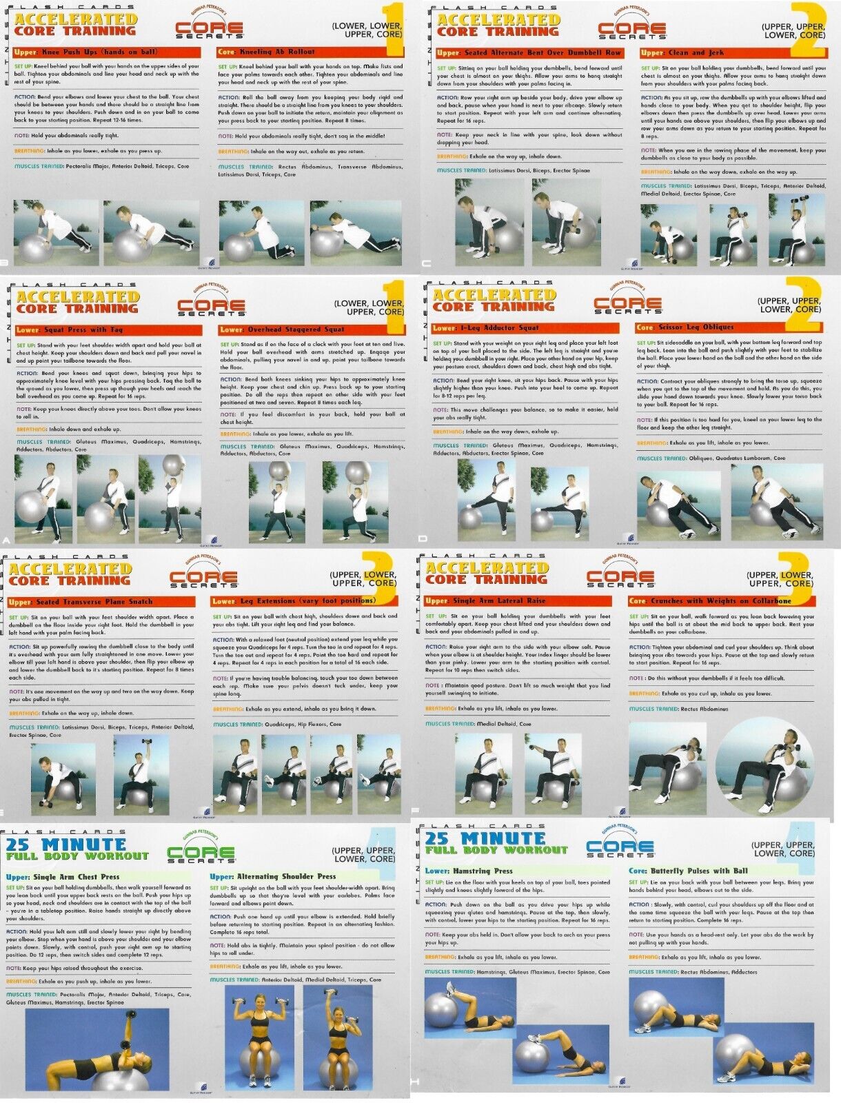 Gunnar’s Core Secrets 5 DVDs w/ Sand Weights