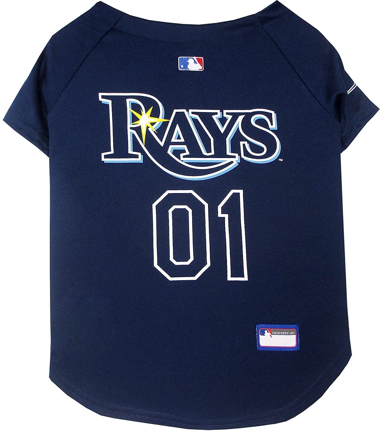 Tampa Bay Rays Pet Jersey (Large) fits Dogs 20"- 24" from Neck to Tail Bone