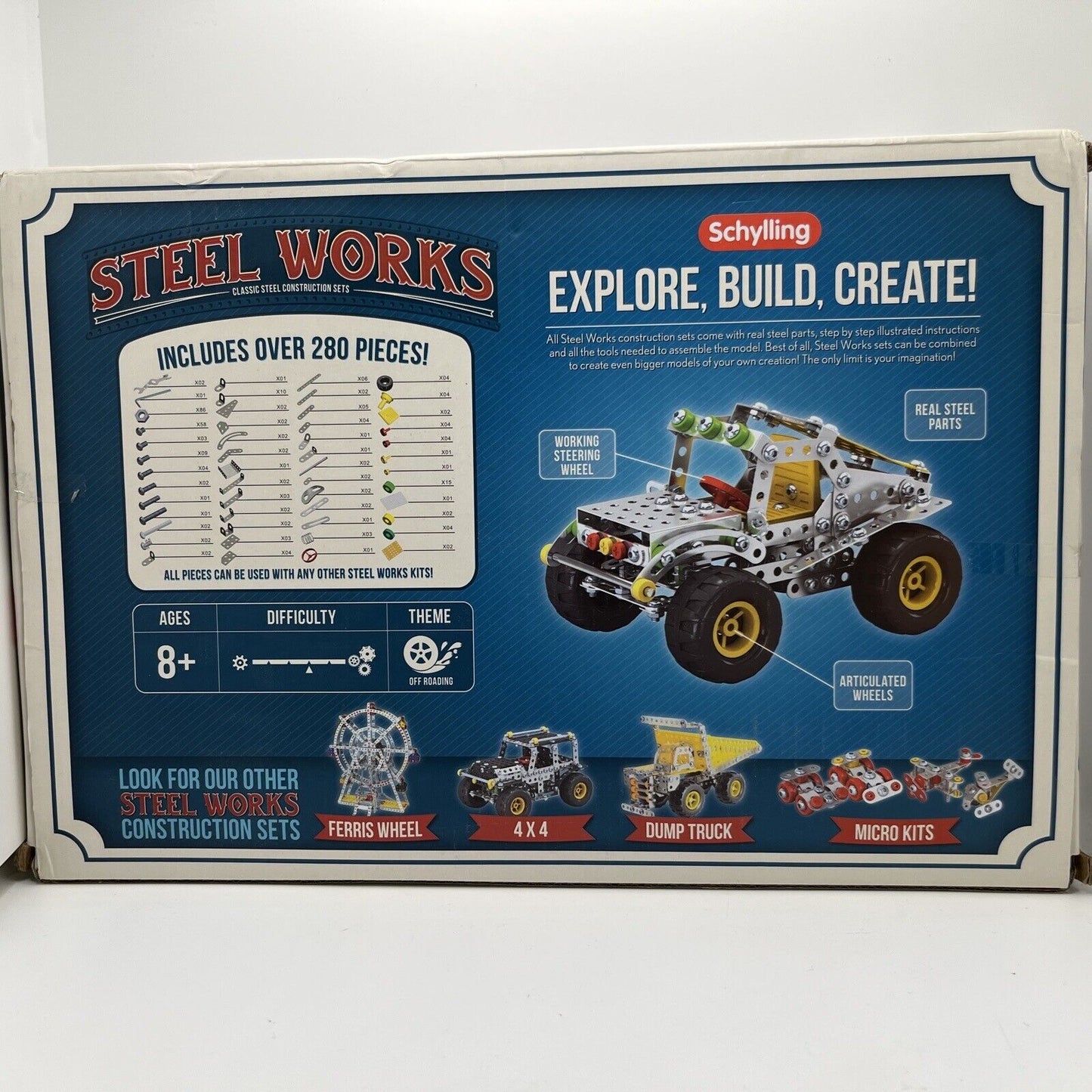 Steel Works Schylling *DUNE BUGGY* Boy gift Classic Steel Construct Set