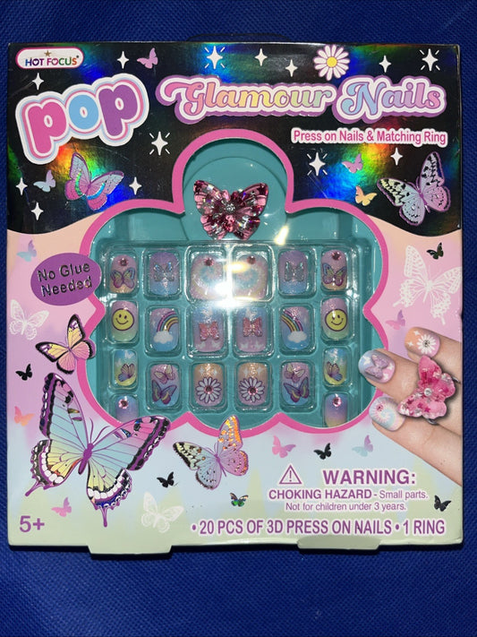 Pop Glamour Nails. New