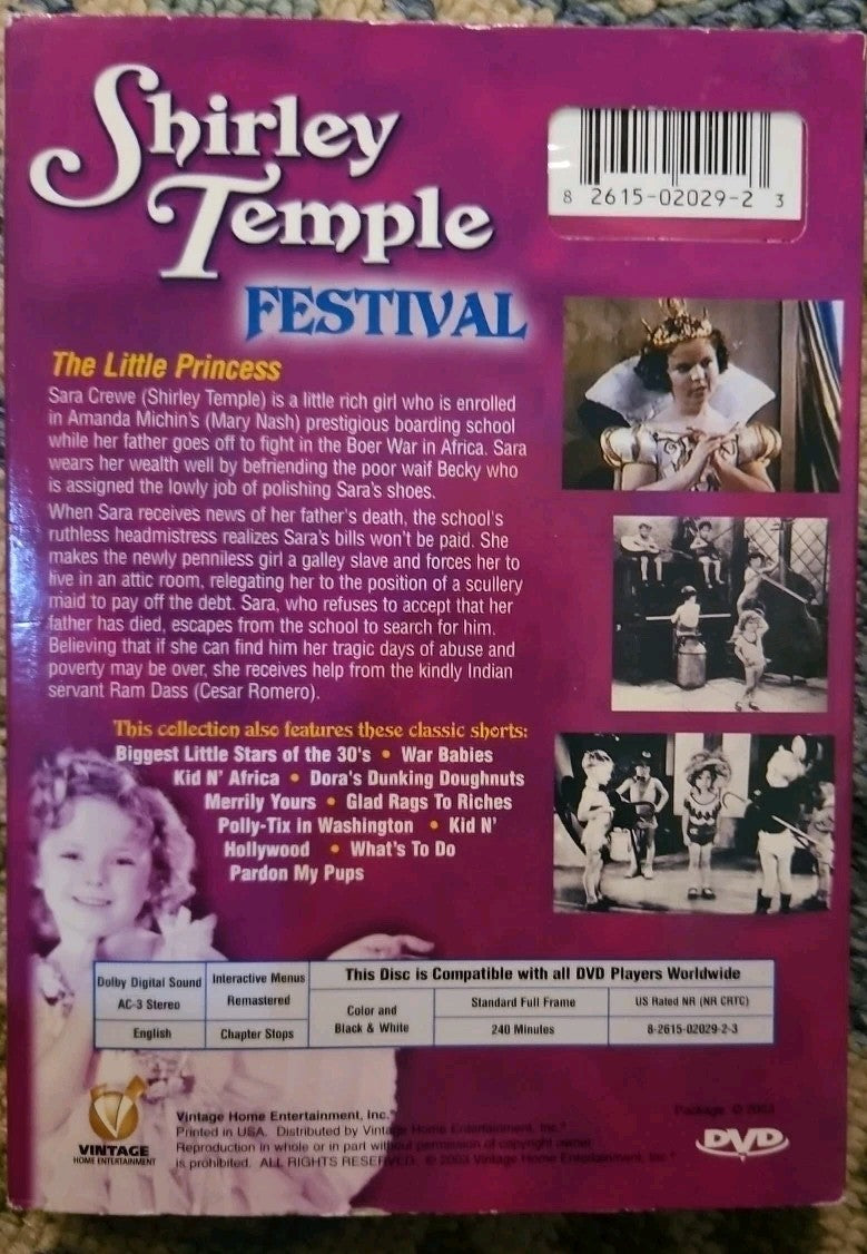 Shirley Temple Festival (DVD, 2003, Collectors Edition) New Sealed