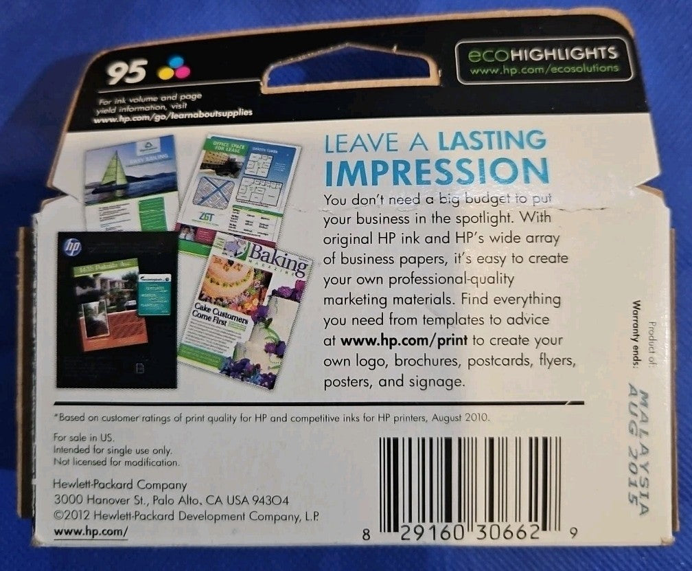 Genuine HP 95 Tri Color Ink Cartridge in Retail Box NEW SEALED