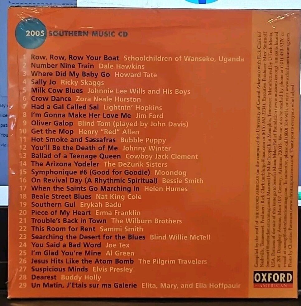 OXFORD AMERICAN 2005 SOUTHERN MUSIC CD DALE HAWKINS, RICKY SKAGGS, JOHNNY WINTER