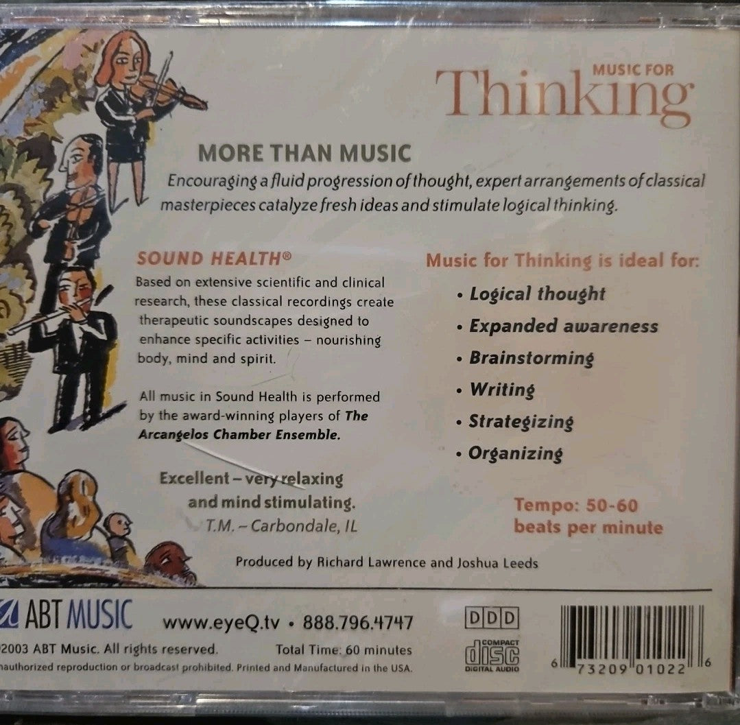 Music for Thinking by Arcangelos Chamber Ensemble (CD, 2000) New Sealed