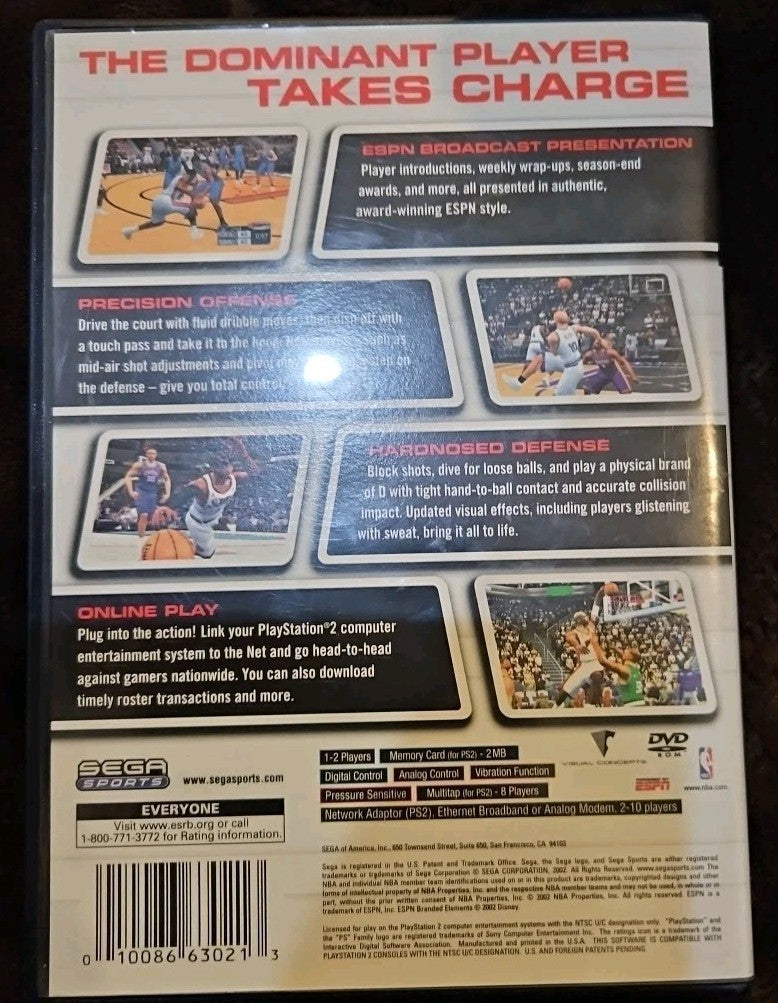 Nba 2K3 - Sony PlayStation 2. No Game. Case + Artwork + Manual ONLY