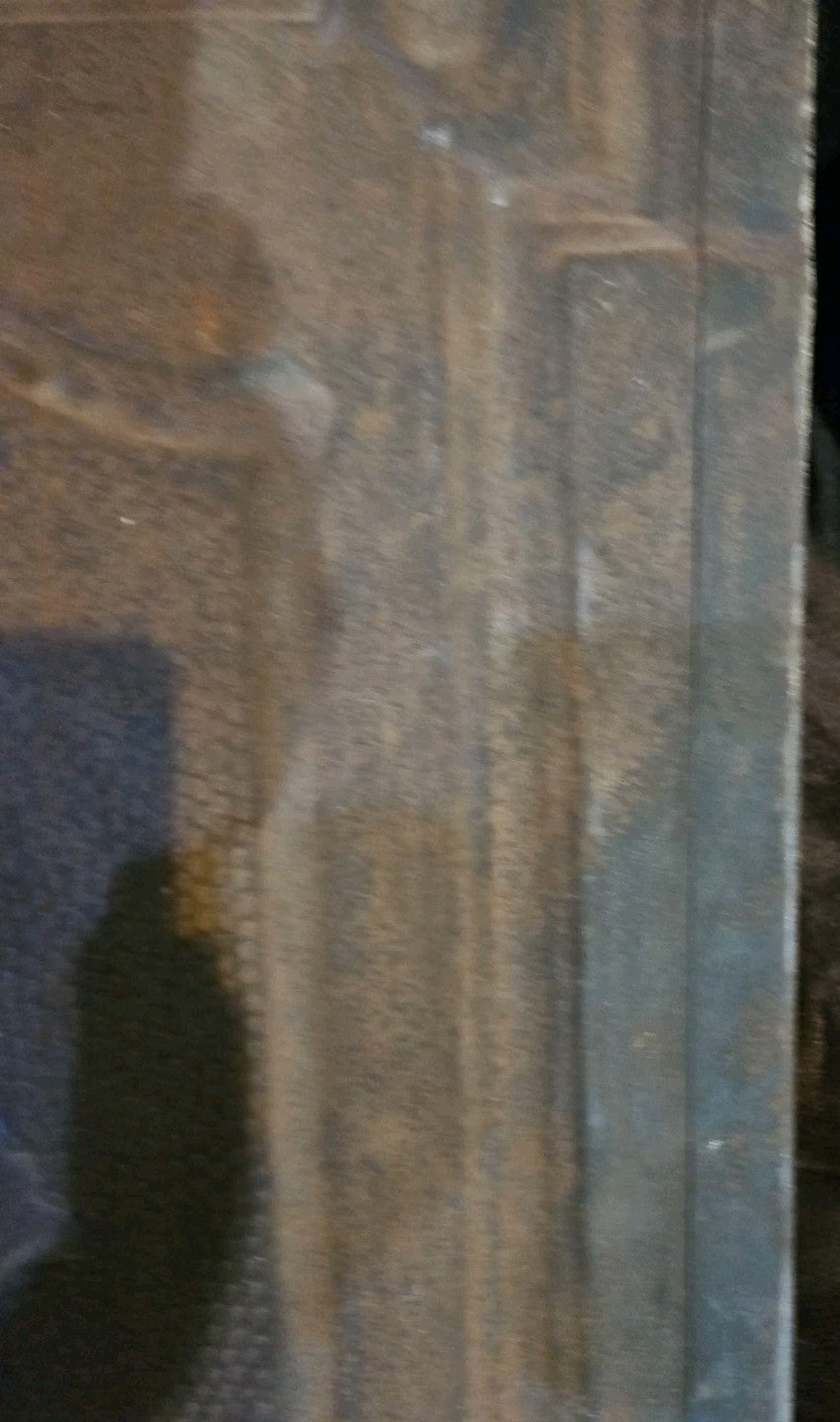 Bronze Colored Stamped Steel Fireplace Antique Cover