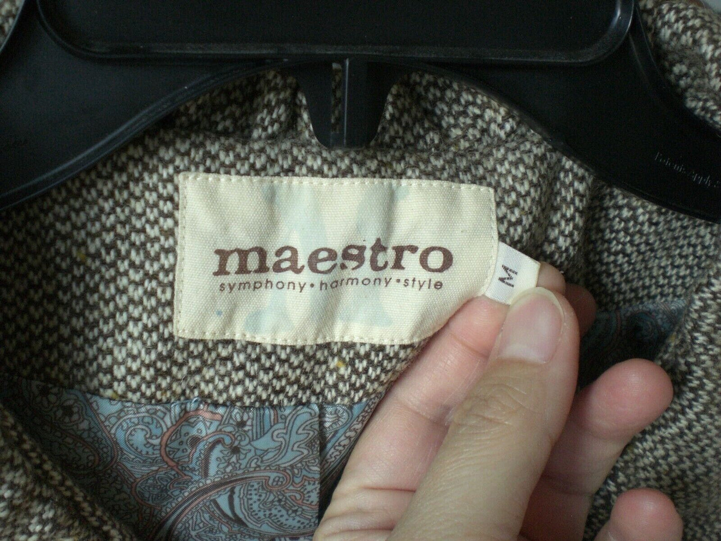 Maestro Anthropologie Tweed Women's Blazer Jacket MEDIUM