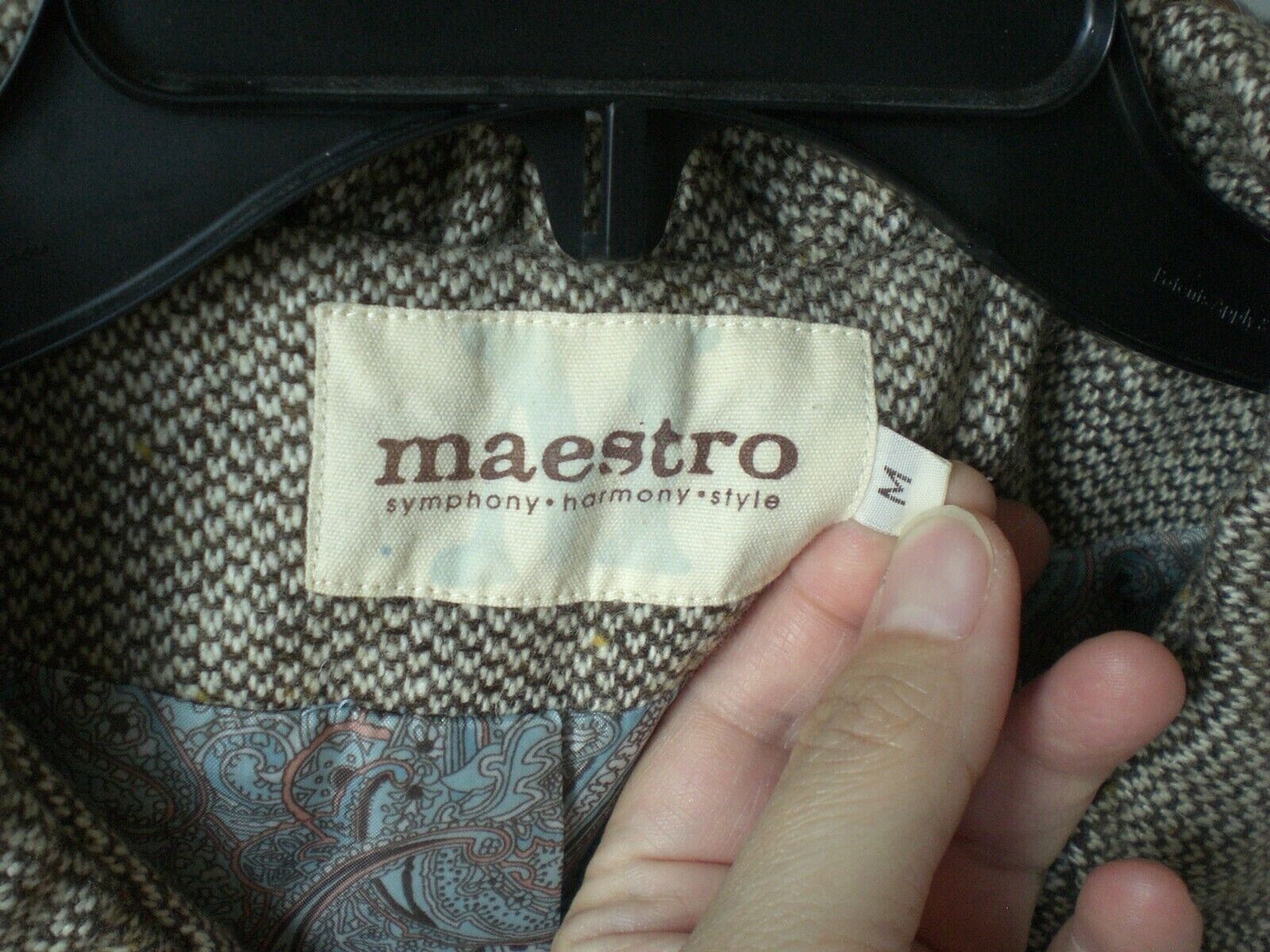 Maestro Anthropologie Tweed Women's Blazer Jacket MEDIUM