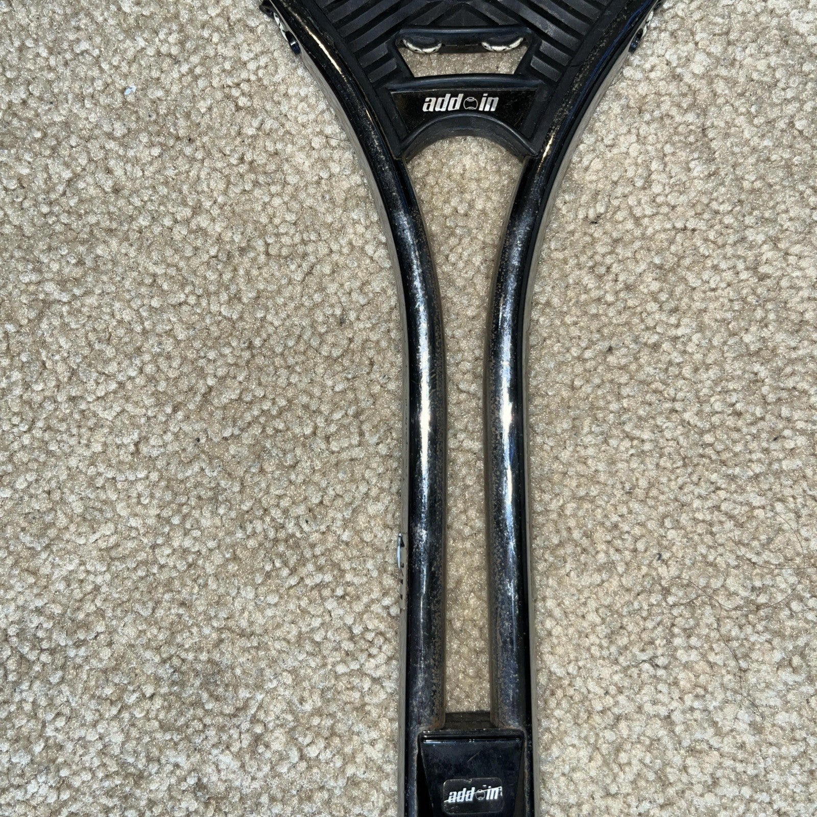 VIntage Jason Empire Add In Tennis Racket 4-3/8. W/Yamaha Vinyl Zipper Case