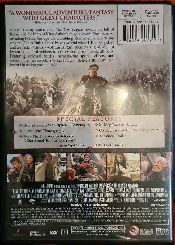 The Last Legion (DVD, 2007)