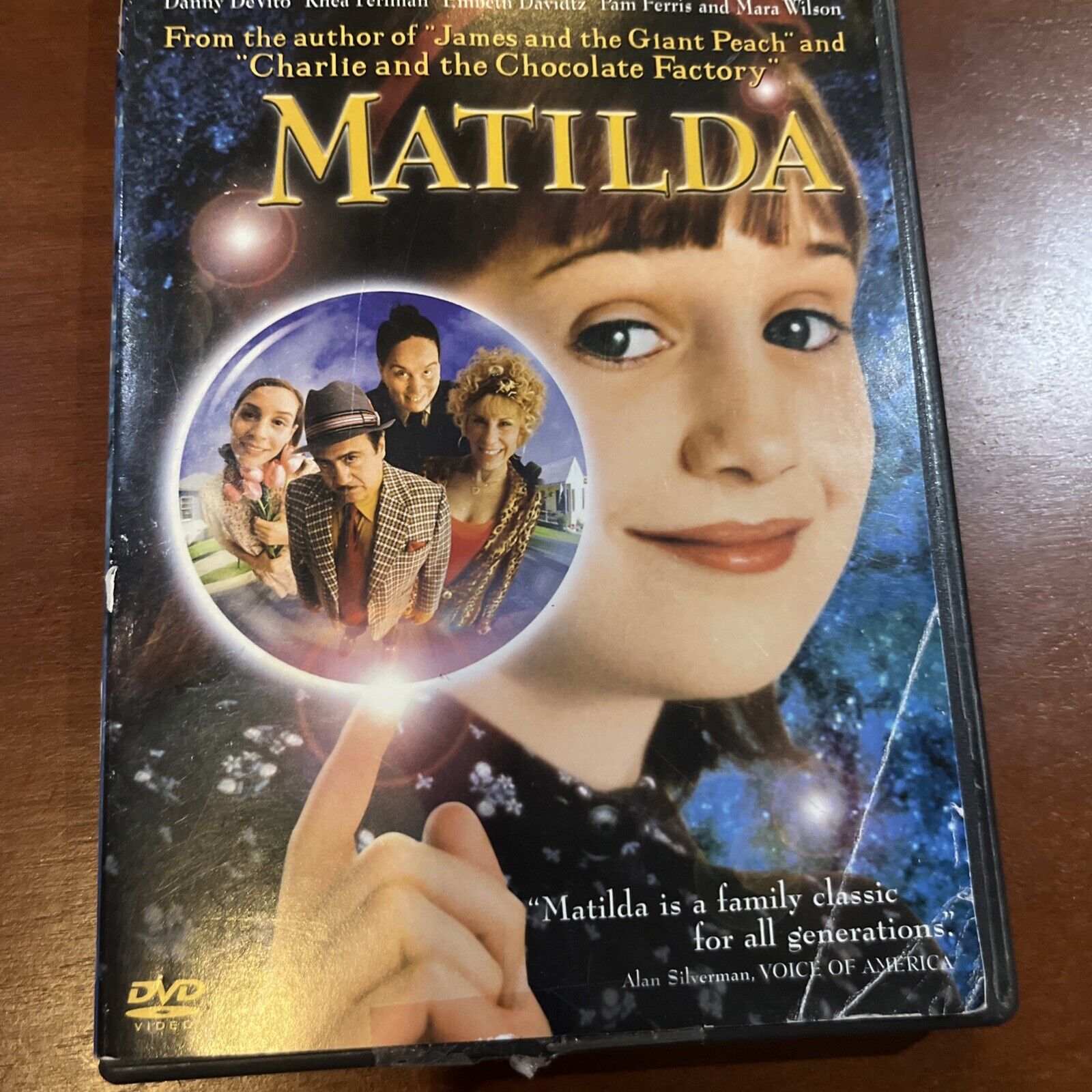 Matilda (DVD, 1996). Damaged Artwork. Tested. No Scratches