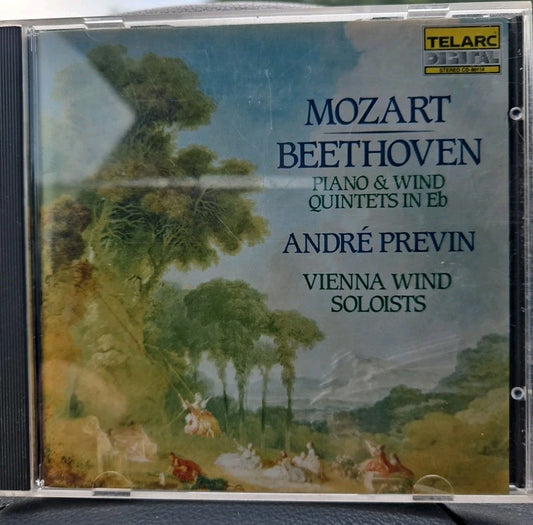 MOZART BEETHOVEN Andre Previn Vienna Wind Soloists Digital DDD CD 