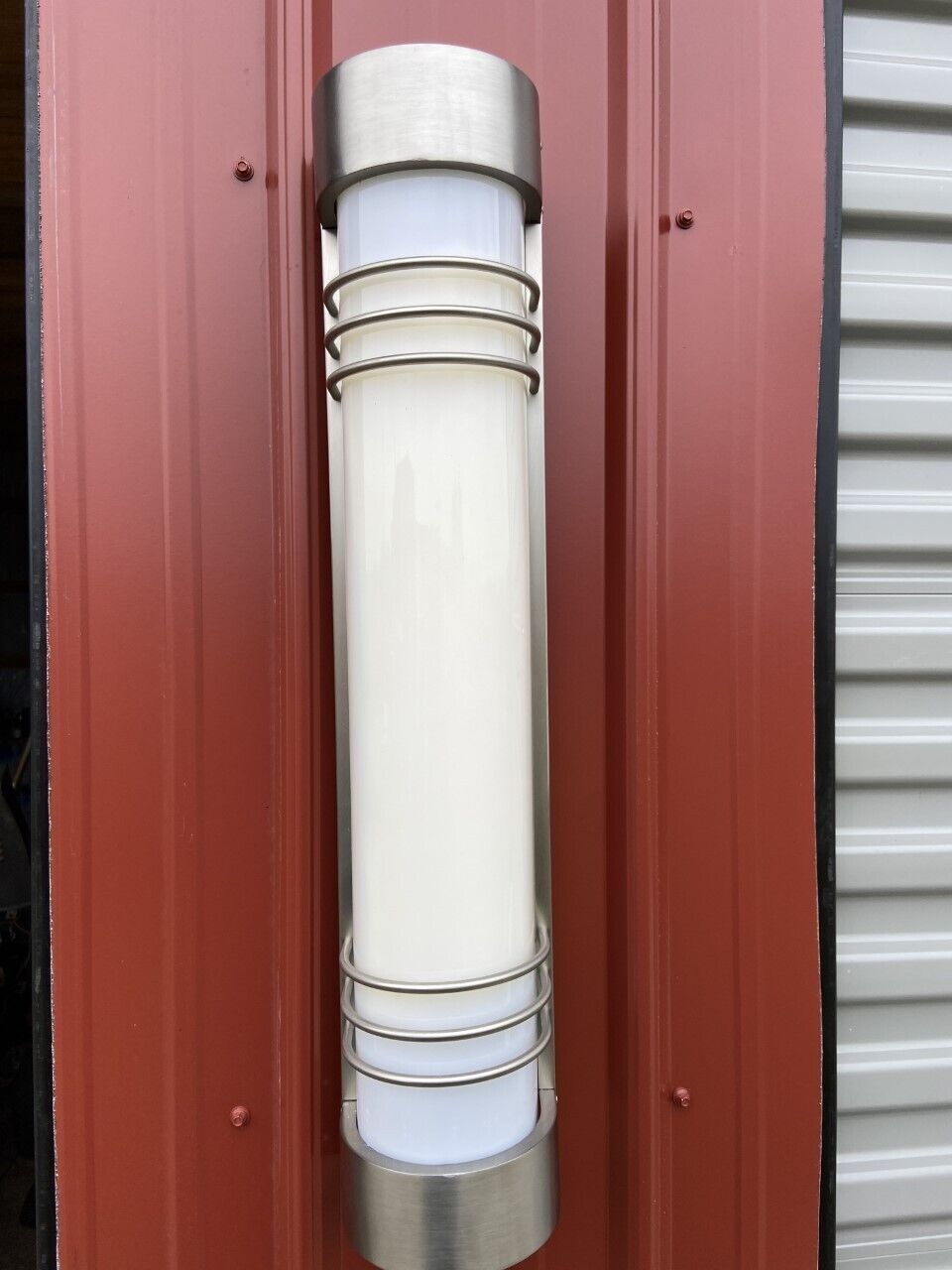 Ashley Lighting Nickel Sconce  26" x 5"  Fluorescent Art Deco Bar Light