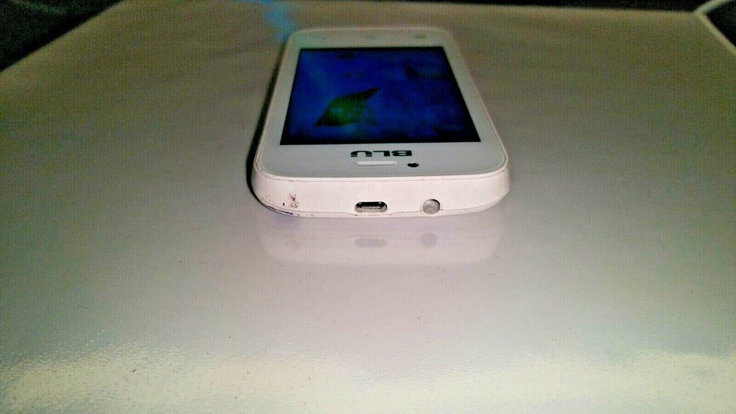  BLU Dash JR 3G D192U - White (Unlocked) Smartphone - Tested - Works