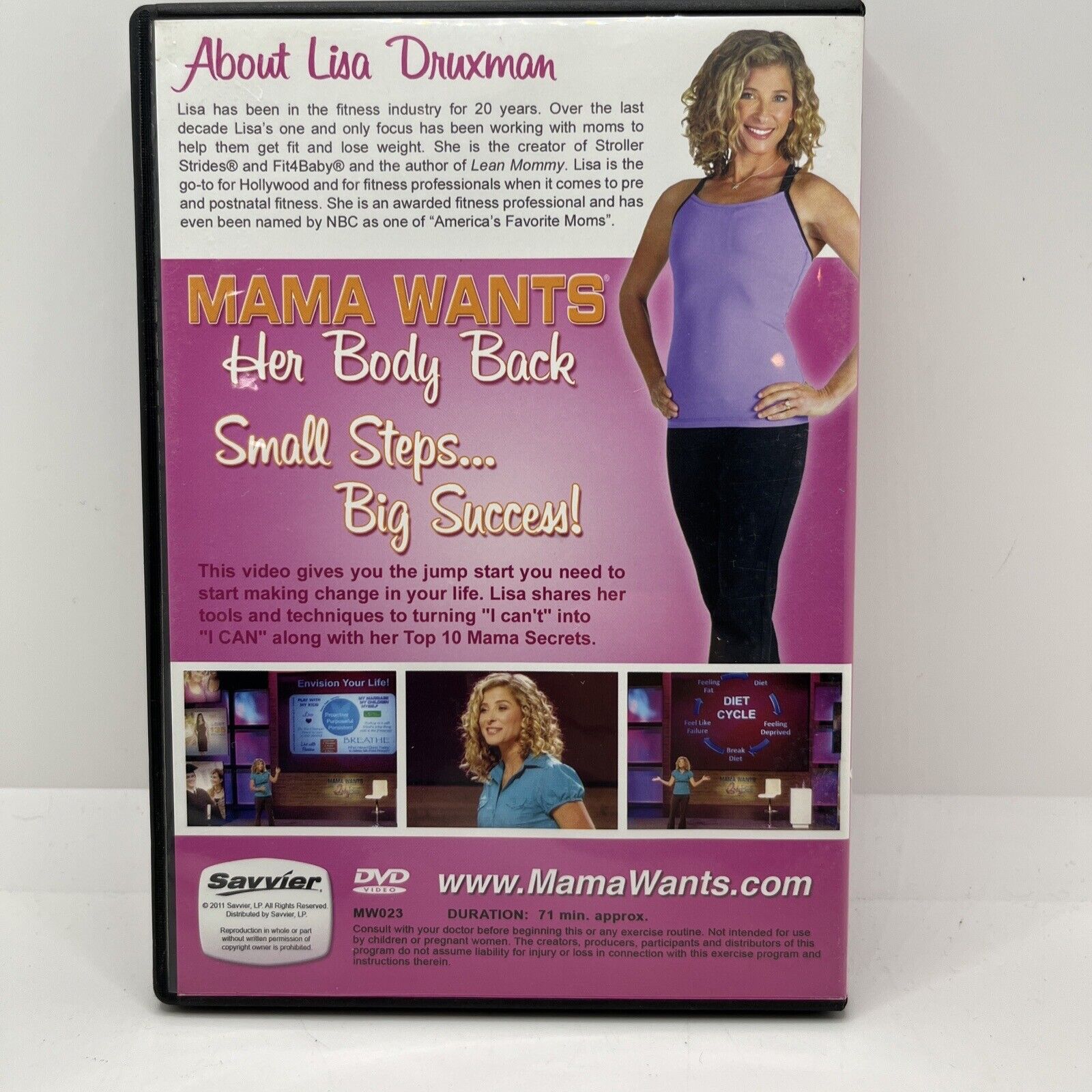 MAMA WANTS Her Body Back DVD Small Steps Big Success! Weight Loss ~ NEW, SEALED