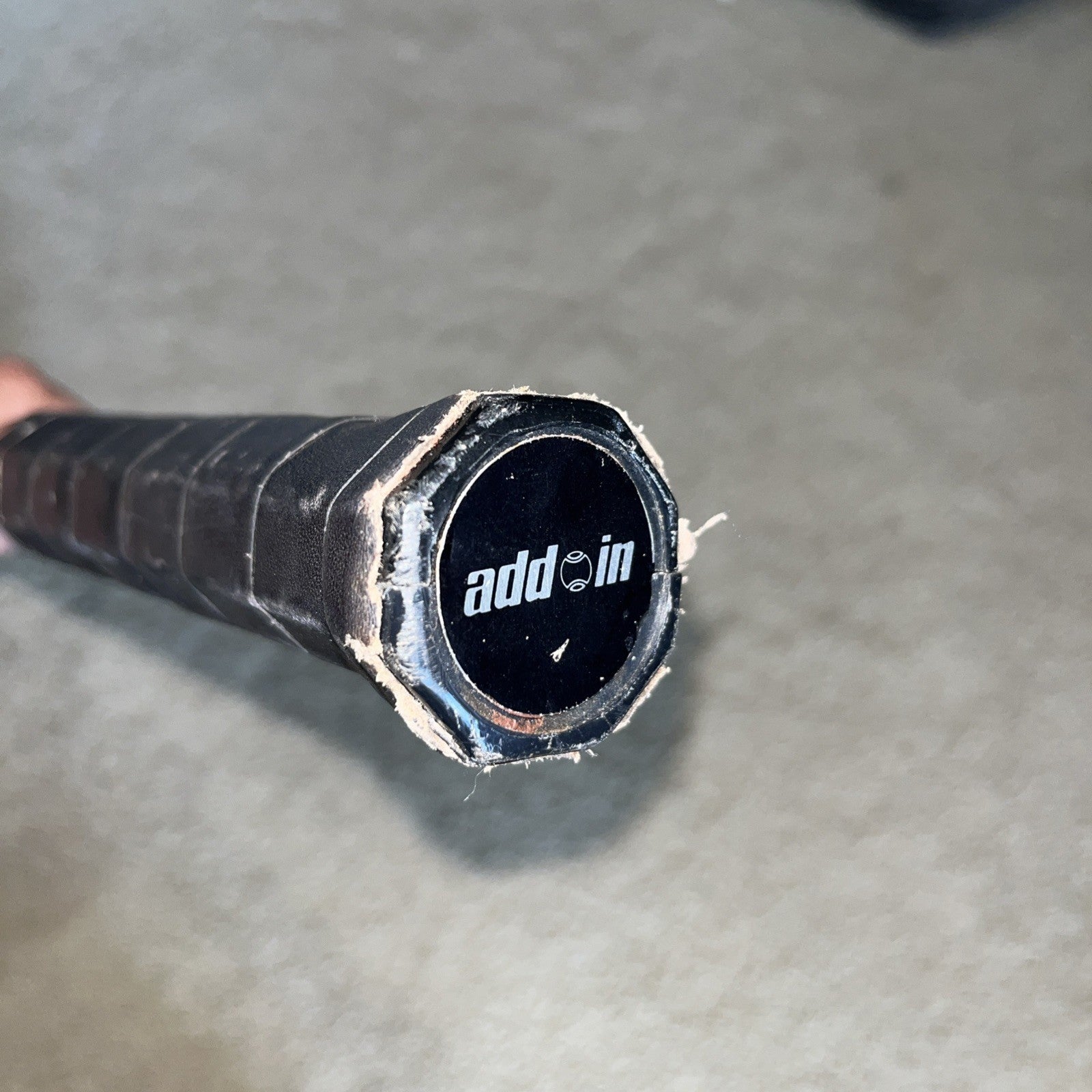 VIntage Jason Empire Add In Tennis Racket 4-3/8. W/Yamaha Vinyl Zipper Case