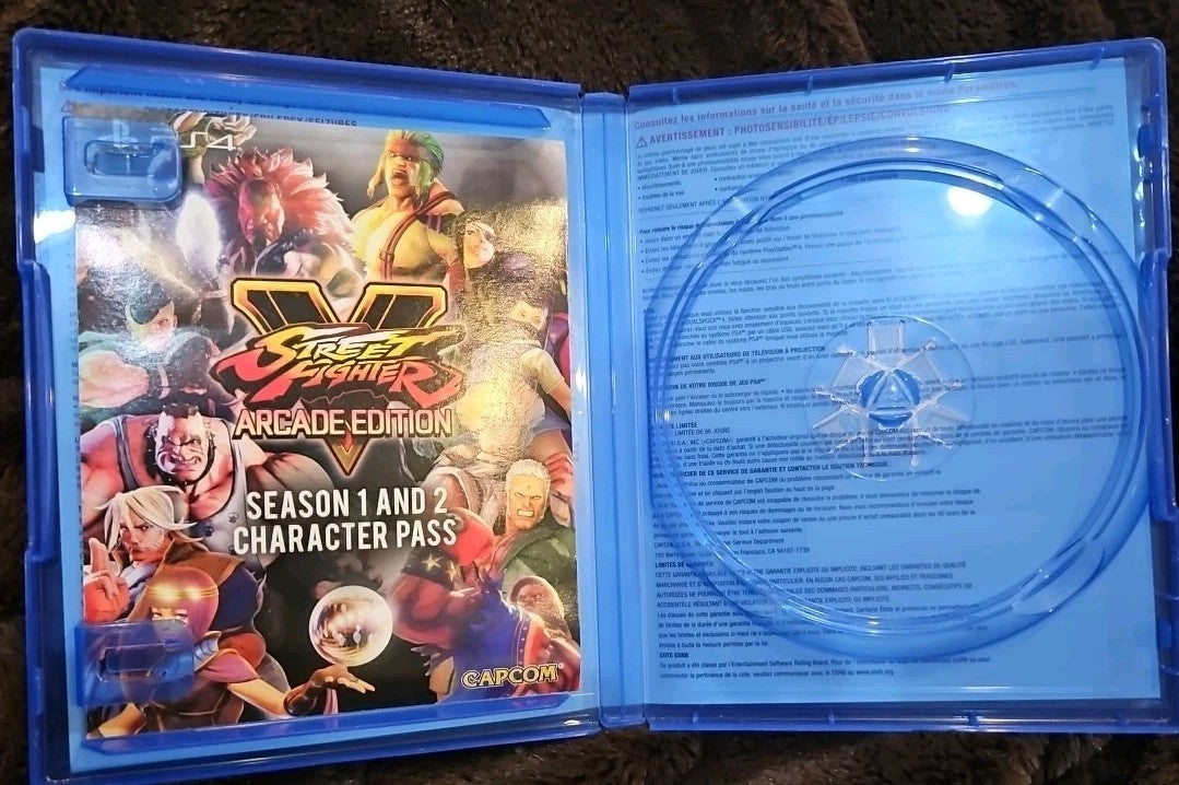 Street Fighter V: Arcade Edition (PS4) No Game. Case. Box Art. No Manual