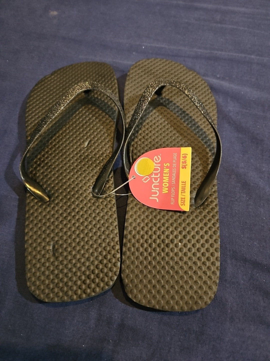 Juncture Women's 5/6 Flip Flops / Glitter Strap - BRAND NEW