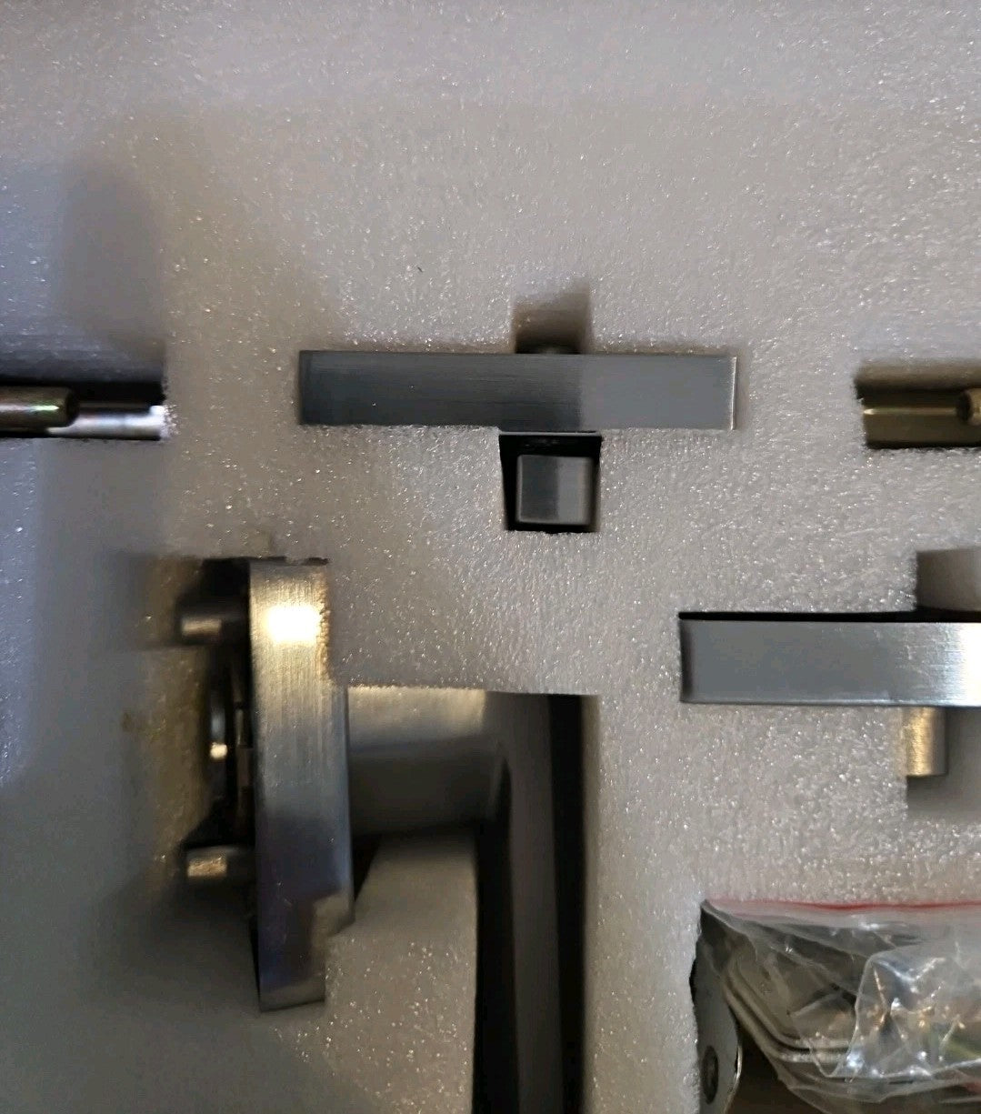 TICONN Heavy Duty Double Front Door Handle & Deadbolt Set - Satin Chrome Finish