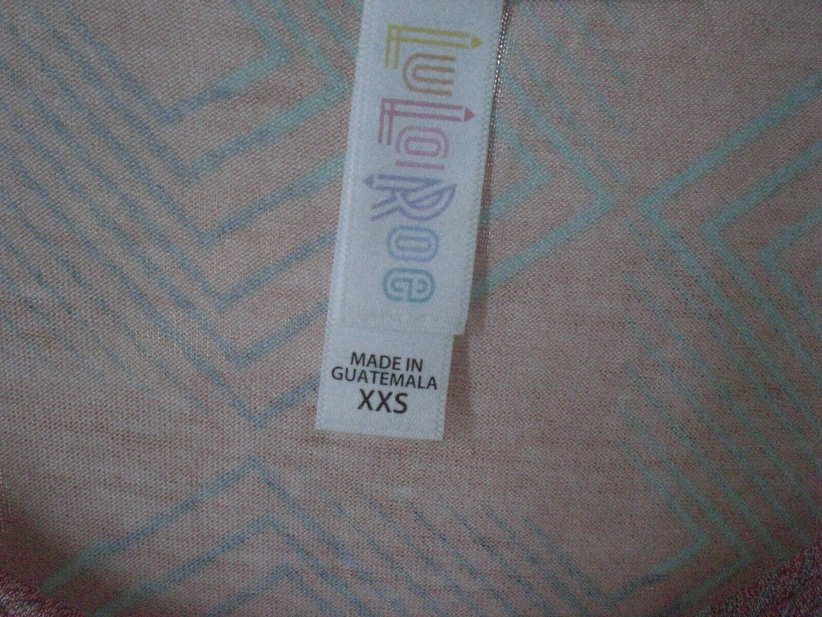 LuLaRoe Perfect-T Shirt Top Blouse NWT Heathered Red Geometric Design XXS