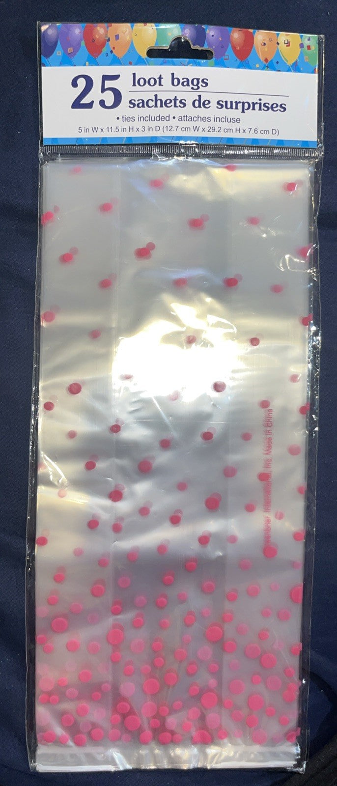 25 Loot Bags 5” x 11.5” x 3”