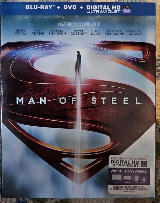 Man of Steel (Blu-ray, 2013)  Ew. No Digital Download