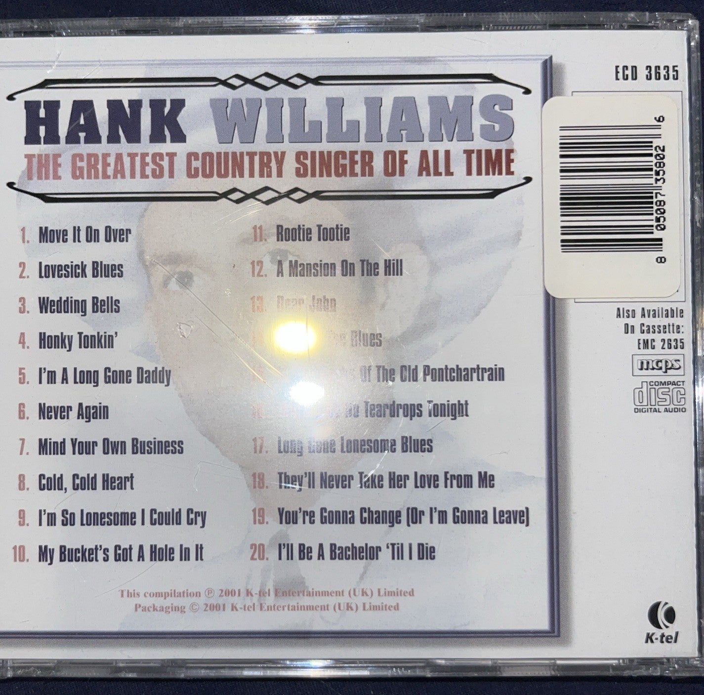 Greatest Country Singer of All Time by Hank Williams (CD, 2003)