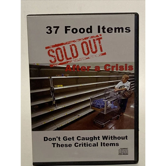 37 Food Items Sold Out After a Crisis (PC-CDRom) Brand New Sealed
