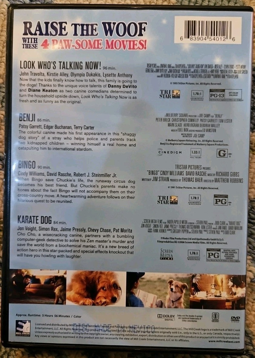 Hollywood Hounds: 4 Paw-Some Movies (DVD) New Sealed