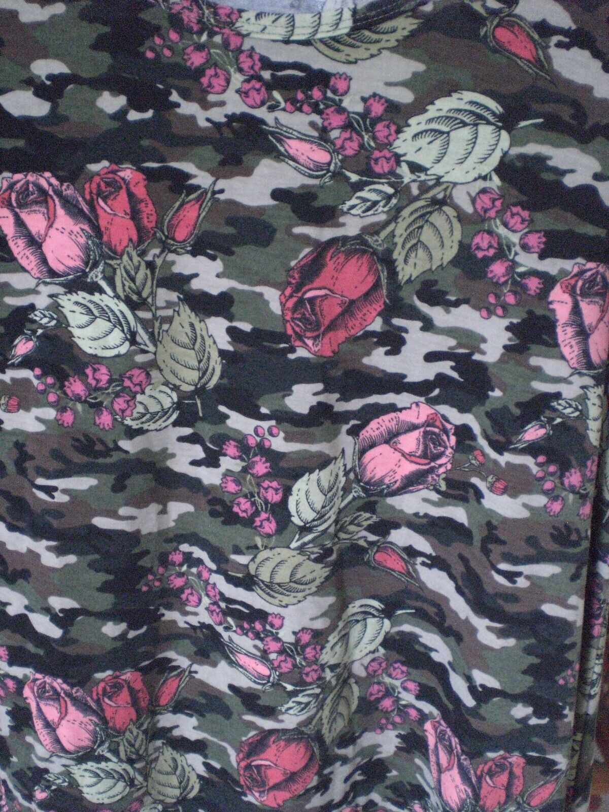 NWT LuLaRoe XXS Perfect T Shirt Top Blouse Camo and Floral