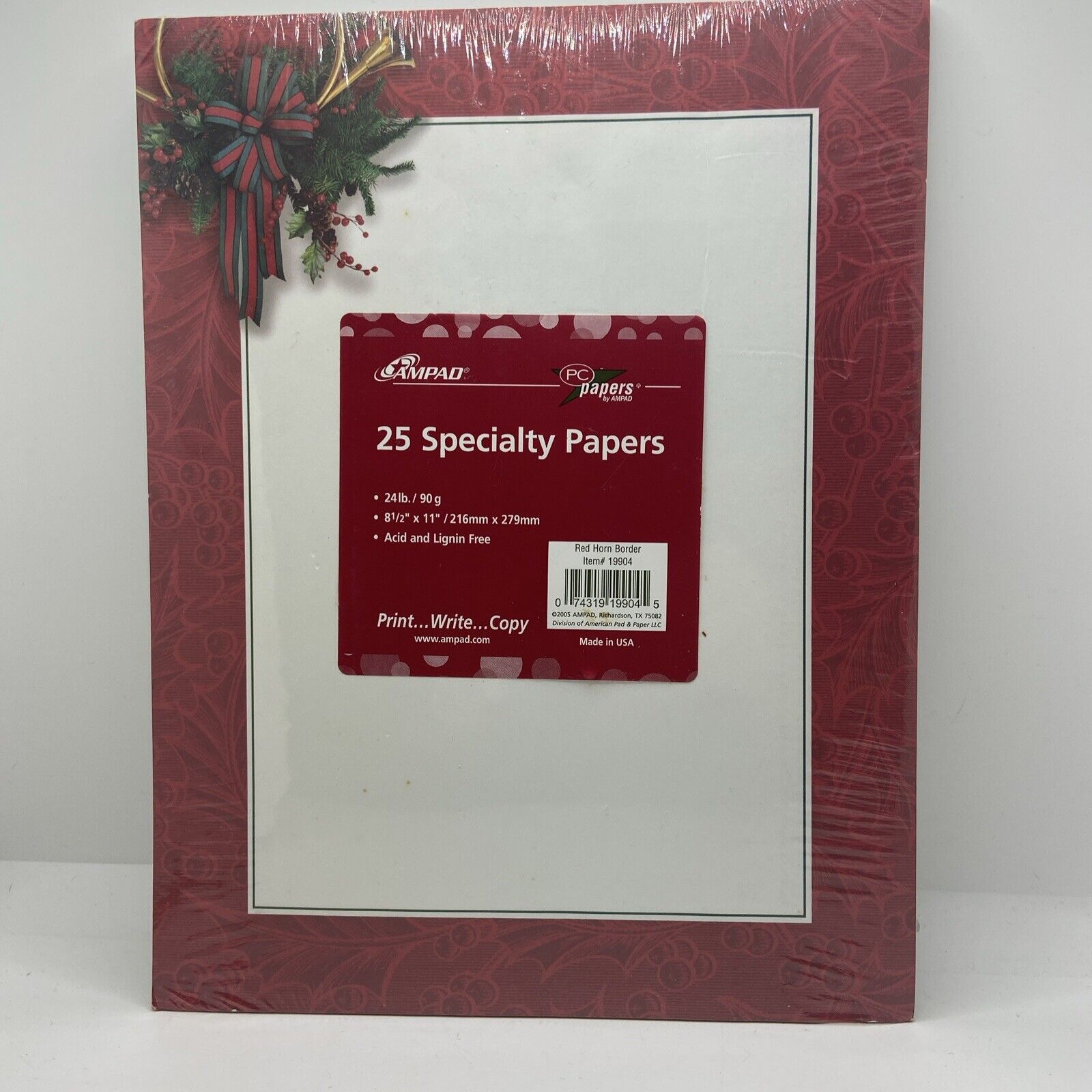 AMPAD 25 Specialty Papers - 24lb / 8.5" x 11" Acid & Lignin Free Christmas Theme