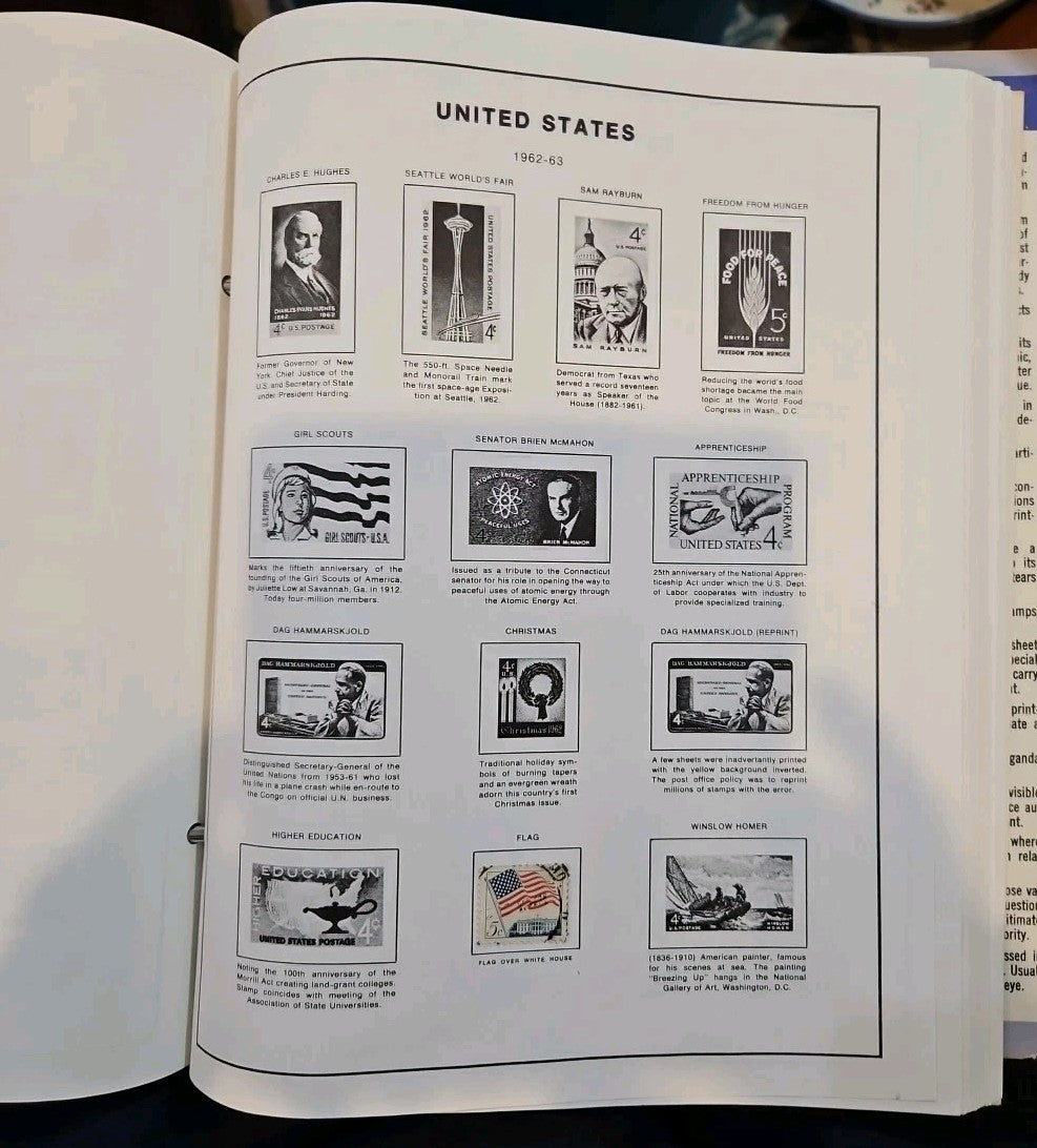 Hygrade AMERICA Stamp Collection Album W/ Some Stamps In Binder  1982