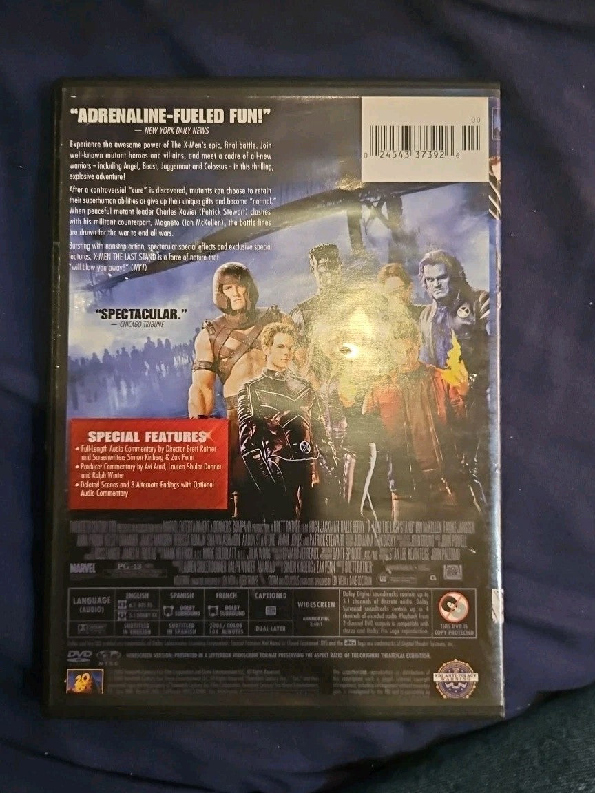 X-Men: The Last Stand (DVD, 2006) Slimcase. Cropped Sleeve.