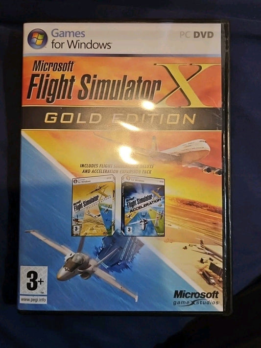 Microsoft Flight Simulator X Gold Edition (PC DVD ROM, 2008) Complete CD Key