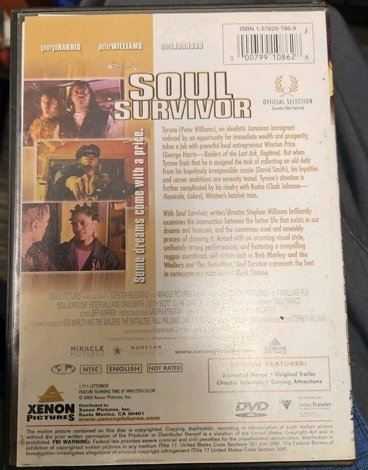 Soul Survivor (DVD, 1995) Tested. Worn Artwork