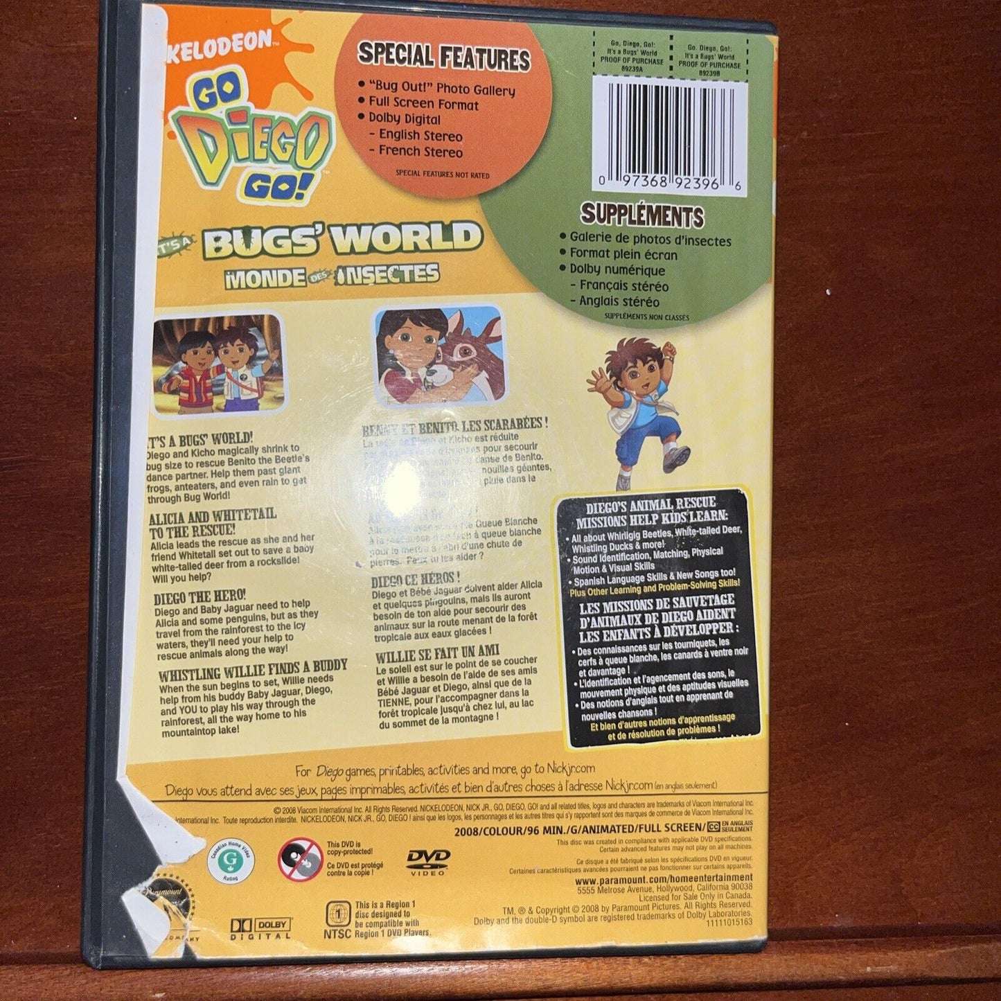 Go, Diego Go - Its a Bugs World (DVD, 2009, Canadian)