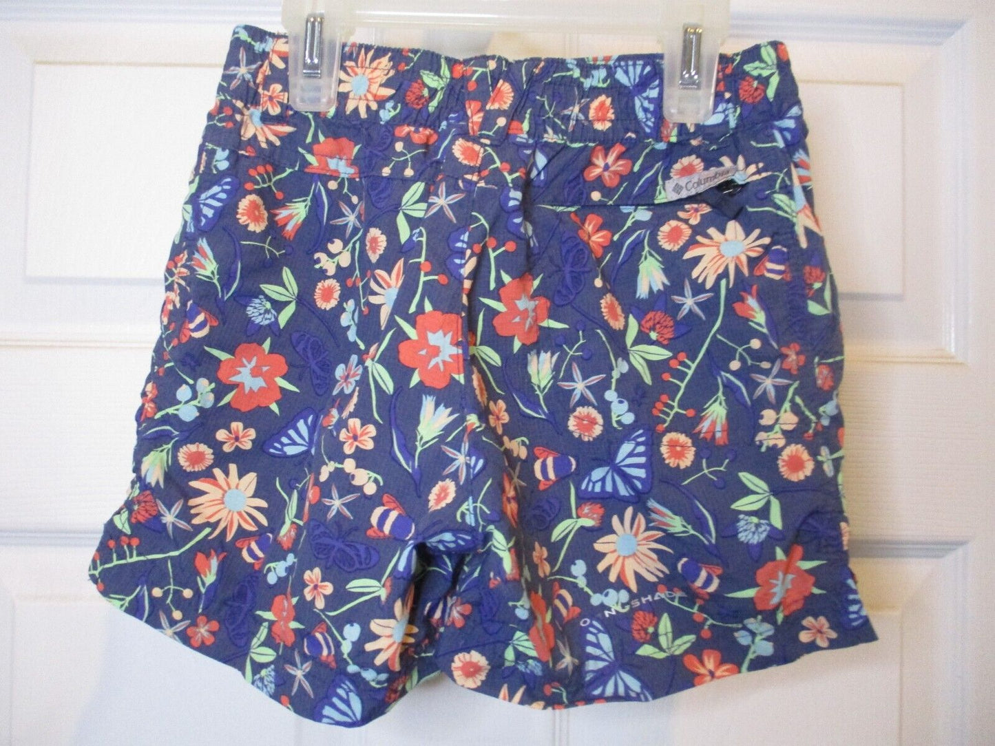 Girls Columbia Floral Shorts Outdoor Sportswear Omni-Shade Nylon XS 6