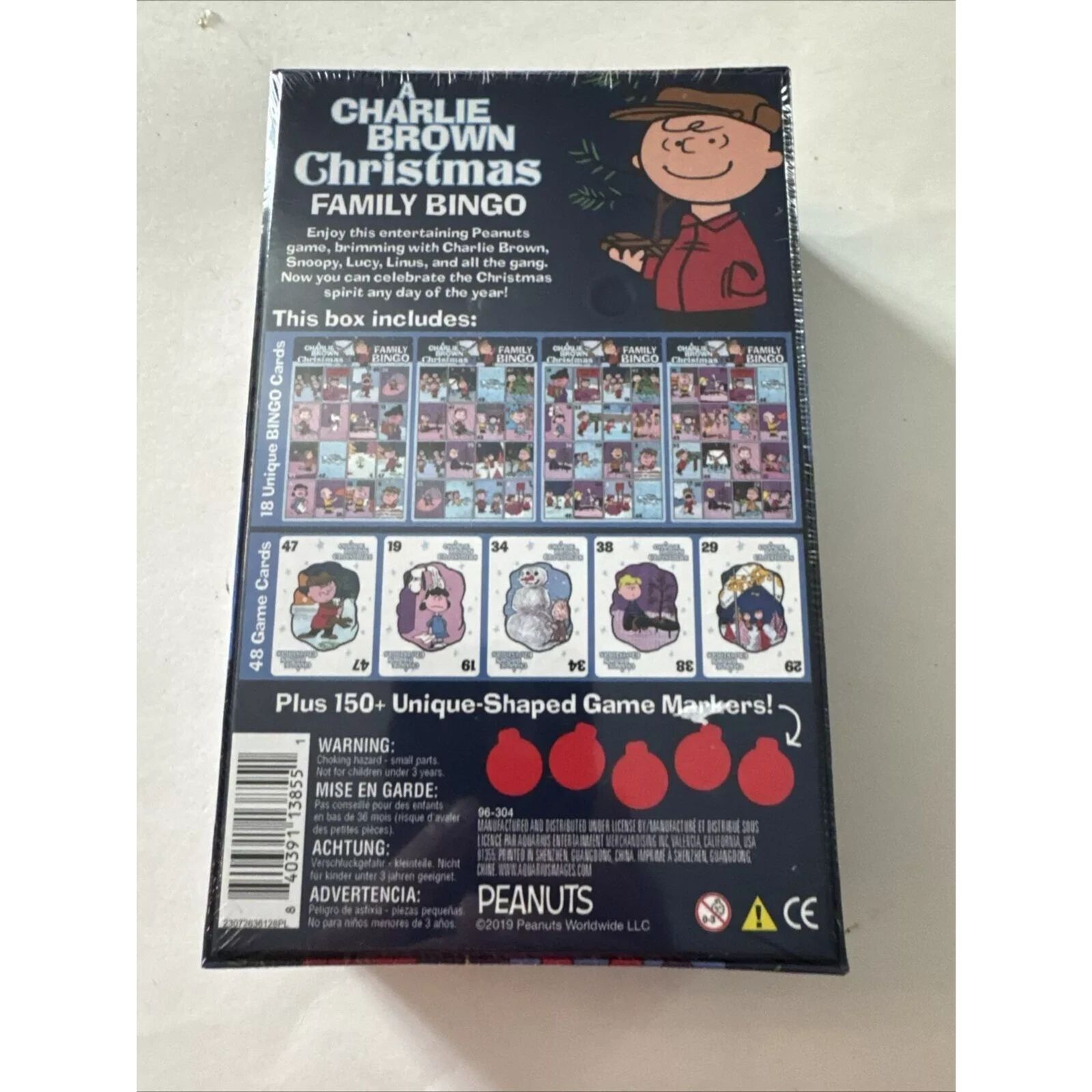 A Charlie Brown Christmas Family Bingo - Brand New Sealed