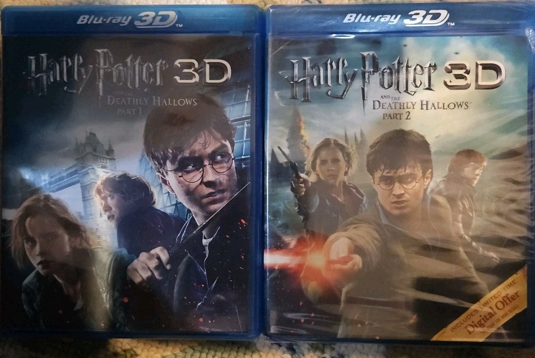 Harry Potter And The Deathly Hallows Part 1 & 2 (Blu Ray 3D + BluRay) 