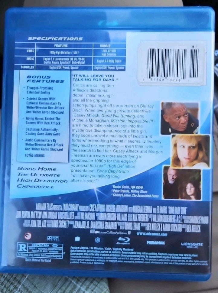Gone Baby Gone (Blu-ray) no digital download, Brand new sealed.