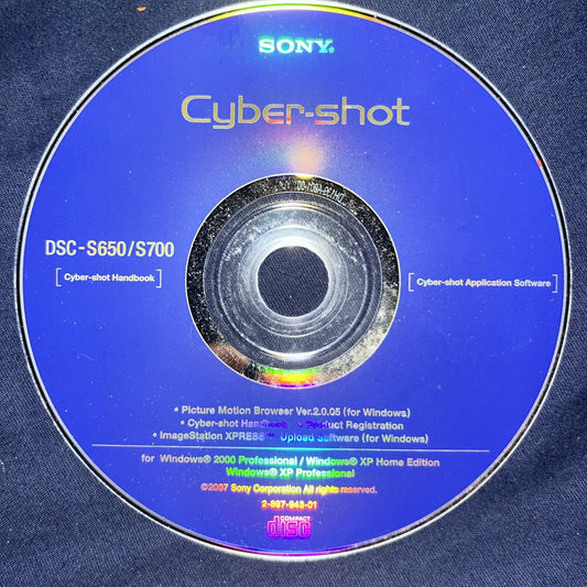 Sony Cyber shot DSC S650/S700 (Disc Only)