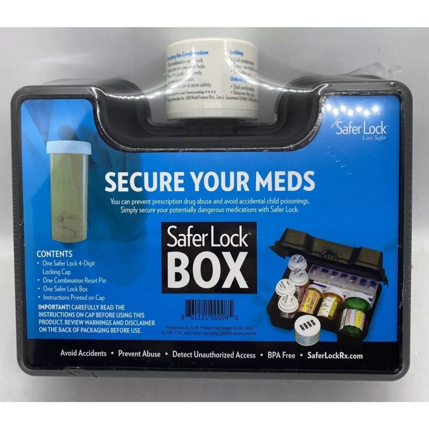 Meds Rx Safer Lock Box - Brand New